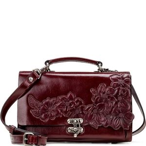 Patricia Nash Hand Cut Tooled Satchel bag.